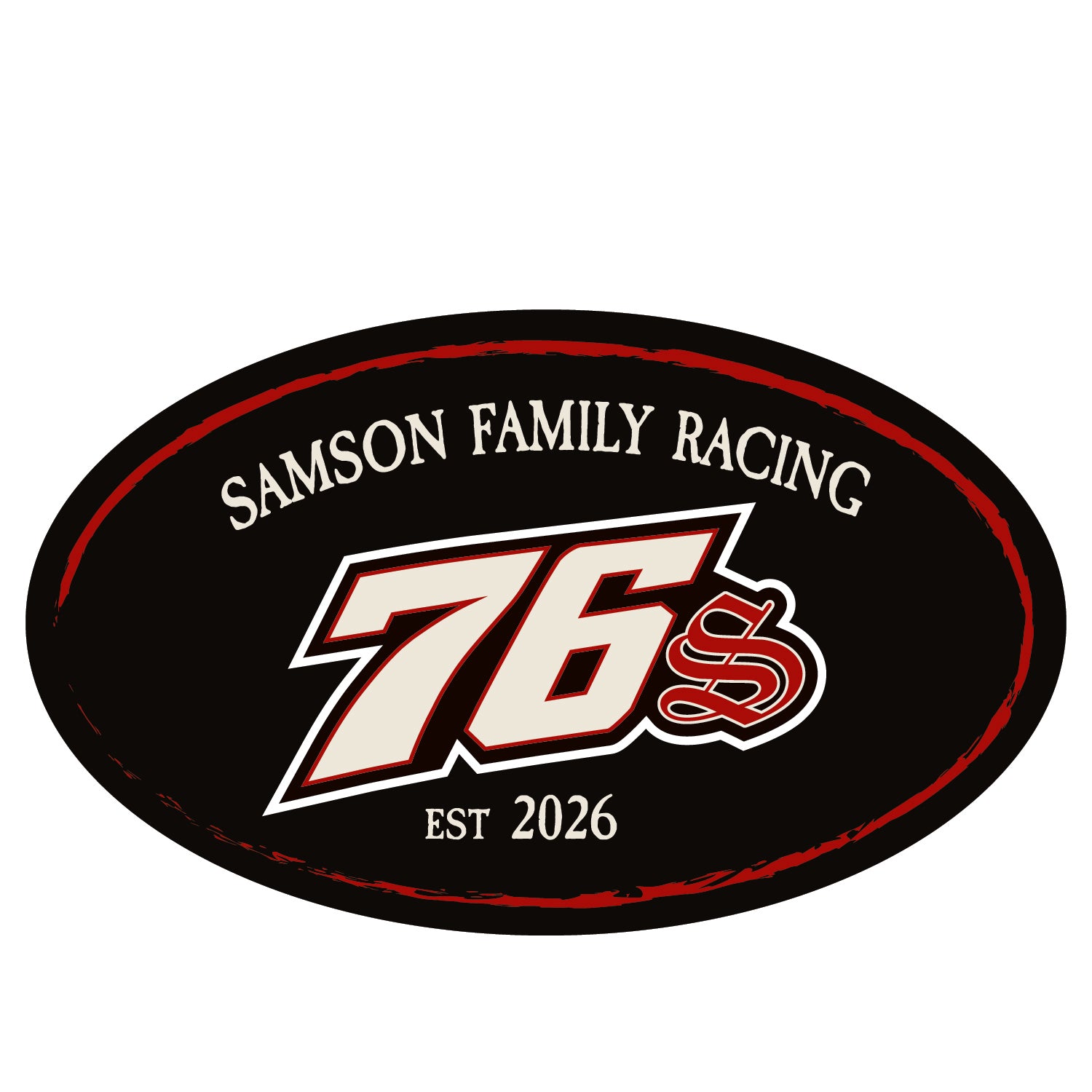76s Oval Sticker